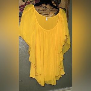 Beautiful dark yellow  chiffon blouse.